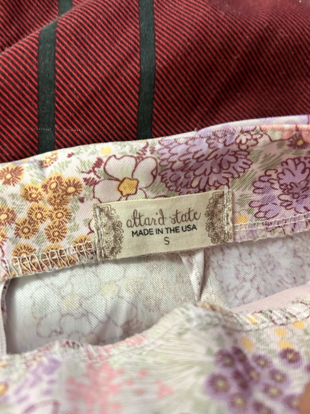 Altar'd State Lavender & Cream Floral Mini Skirt - Picture 5 of 12
